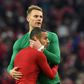 Don't go: Goalkeeper Manuel Neuer wants Bayern to keep hold of midfielder Thiago Alcantara