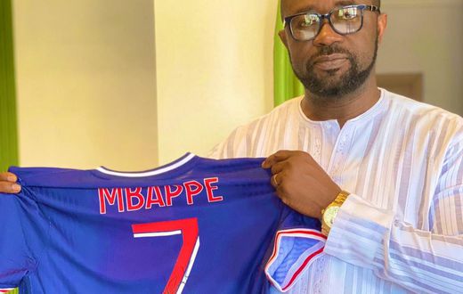 Kylian Mbappe surprises GFA Prez Kurt Okraku with signed jersey