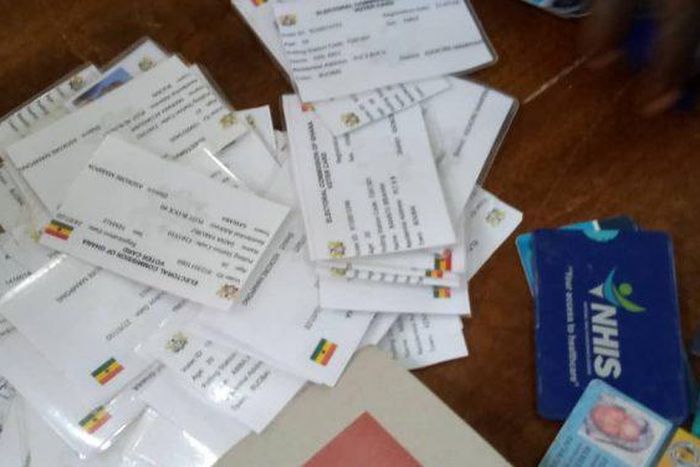 Asokore Mampong: Police arrests man with 355 voters ID card duplicates (Photo credit: Citinewsroom)