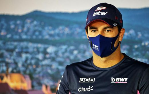 Sergio Perez pictured at the Hungarian Grand Prix earlier this month