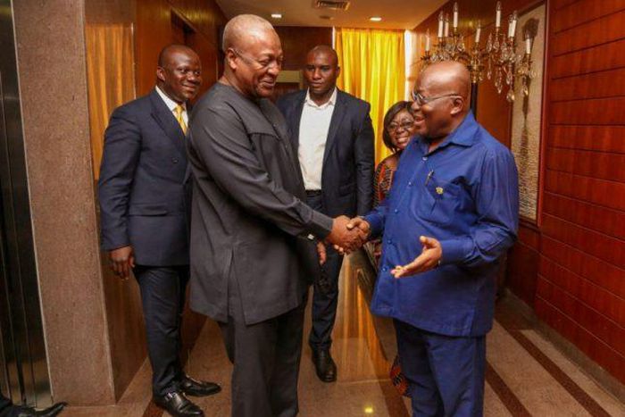 President Nana Addo Dankwa Akufo-Addo with Mahama