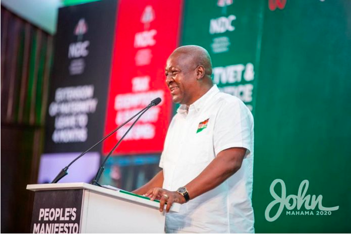 John Mahama at town hall meeting in Kumasi