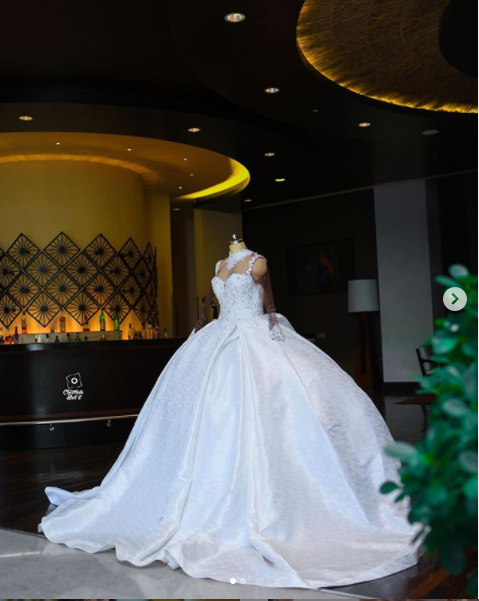 Portia's wedding gown
