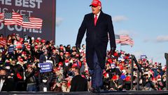 President Donald Trump holds a campaign rally at Wilkes-Barre Scranton International Airport in Avoca, Pennsylvania, November 2, 2020.
