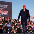 President Donald Trump holds a campaign rally at Wilkes-Barre Scranton International Airport in Avoca, Pennsylvania, November 2, 2020.