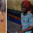 Akua Denteh (L) was lynched in northern Ghana. Soothsayer in police grips (R)