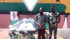 Abeiku Santana lays wreath on Prof Attah Mills’ grave