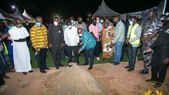 Nana Addo cuts sod