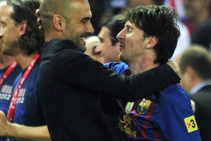 Pep Guardiola was Lionel Messi's manager at Barcelona