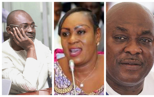 Kennedy Agyapong, Hawa Koomson and Carlos Ahenkorah