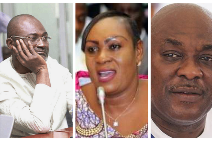 Kennedy Agyapong, Hawa Koomson and Carlos Ahenkorah