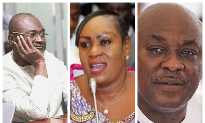 Kennedy Agyapong, Hawa Koomson and Carlos Ahenkorah