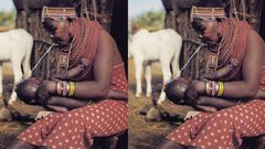 Maasai tribe: Visitors, friends and family must spit on a newborn child