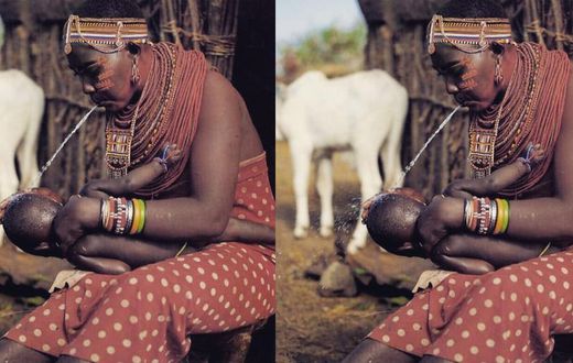 Maasai tribe: Visitors, friends and family must spit on a newborn child