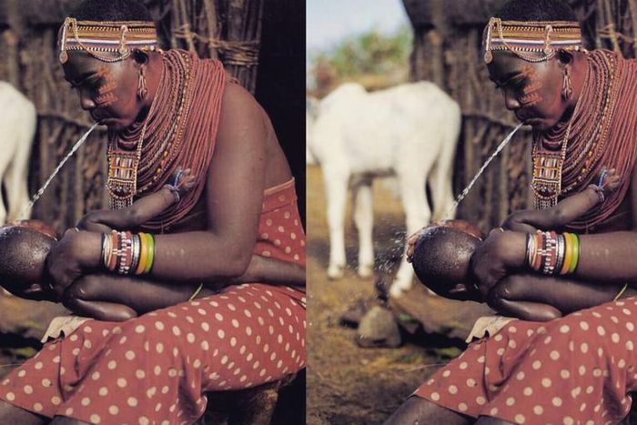 Maasai tribe: Visitors, friends and family must spit on a newborn child