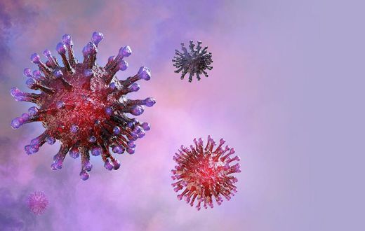 An illustration of the novel coronavirus.