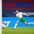 Positive test - Republic of Ireland midfielder Alan Browne (R) in action against England on Thursday