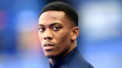 Anthony Martial during a training session with the France national team in September