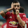 Manchester United midfielder Bruno Fernandes celebrates scoring against Newcastle