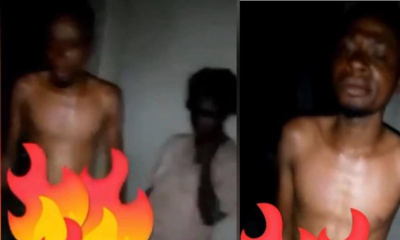 Man caught ‘chopping’ mentally ill woman in a classroom after telling people he wants to buy her kenkey (video)