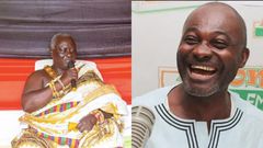 The chief of Assin Akroso, Nana Kwabena Ofori ll and Ken Agyapong