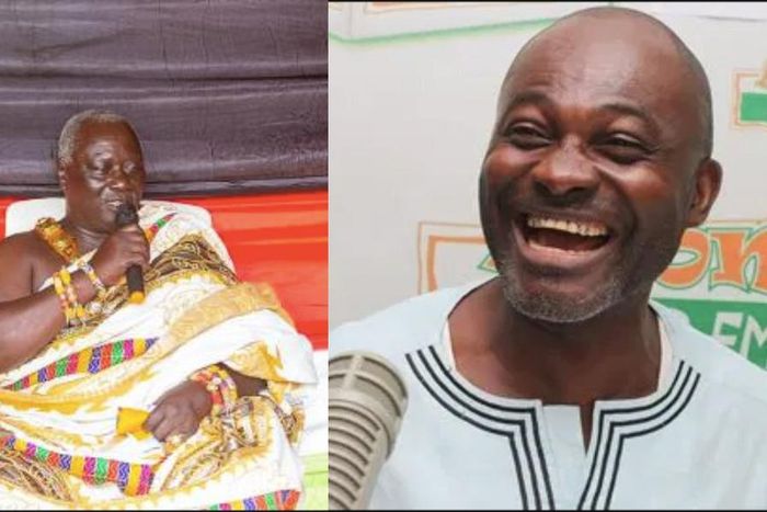 The chief of Assin Akroso, Nana Kwabena Ofori ll and Ken Agyapong