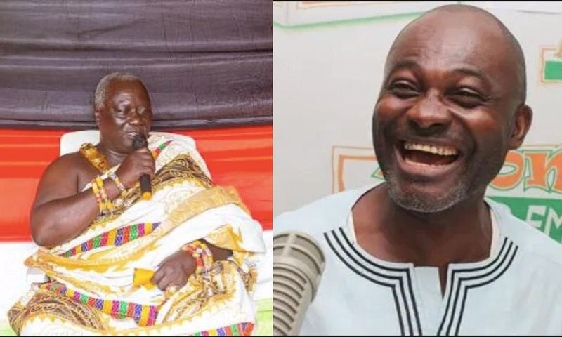 The chief of Assin Akroso, Nana Kwabena Ofori ll and Ken Agyapong