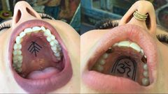 Tattoos in the mouth is the latest craze emerging (photos)