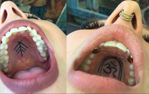 Tattoos in the mouth is the latest craze emerging (photos)
