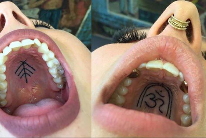 Tattoos in the mouth is the latest craze emerging (photos)
