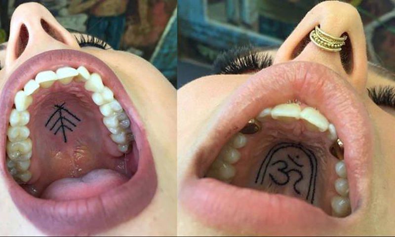 Tattoos in the mouth is the latest craze emerging (photos)