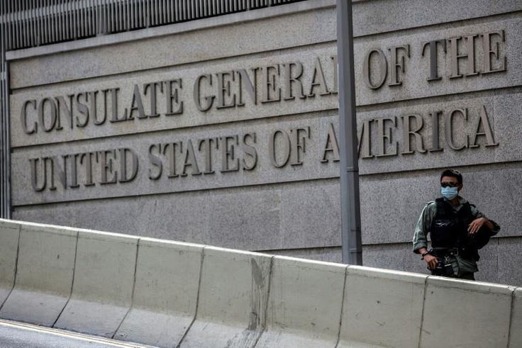 A staff member of the US Consulate General in Hong Kong was attacked by a man outside his workplace