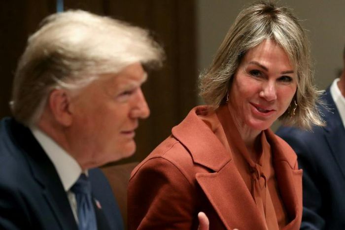 US Ambassador to the UN Kelly Craft and President Donald Trump at the White House in December 2019