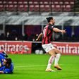 Double quick: AC Milan's Zlatan Ibrahimovic celebrated as the ball bounced into Antonio Mirante's net in the second minute