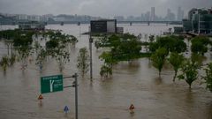 The Han river burst its banks in some places, causing flooding in South Korea