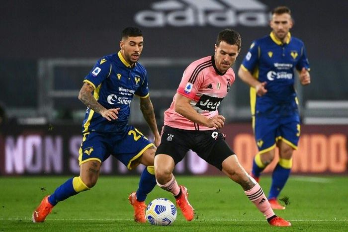 Aaron Ramsey (C) will be out of action for most of the month with a thigh injury.