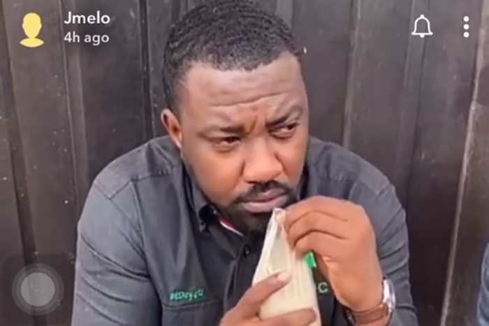 John Dumelo drinks Hausa Koko