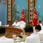 North Korean leader Kim Jong Un convened an emergency politburo meeting on Saturday to implement a "maximum emergency system and issue a top-class alert" to contain the virus, official news agency KCNA said