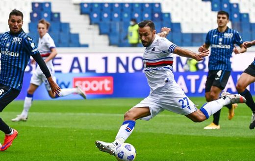 Quagliarella (R) scored the opening goal