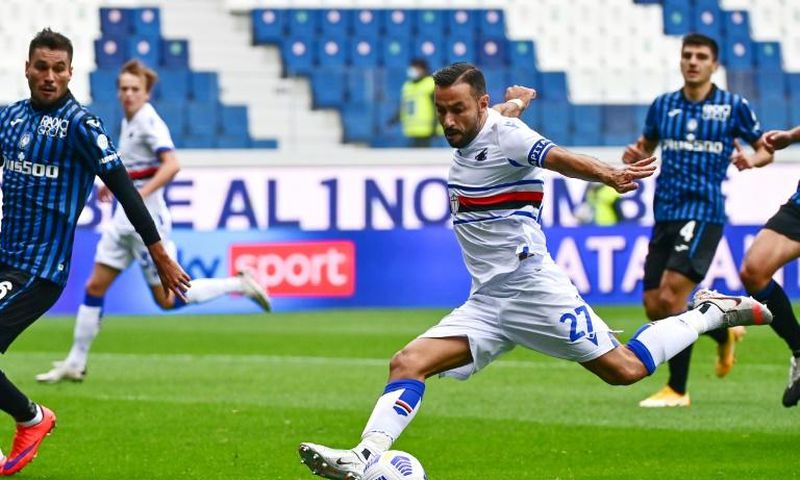 Quagliarella (R) scored the opening goal