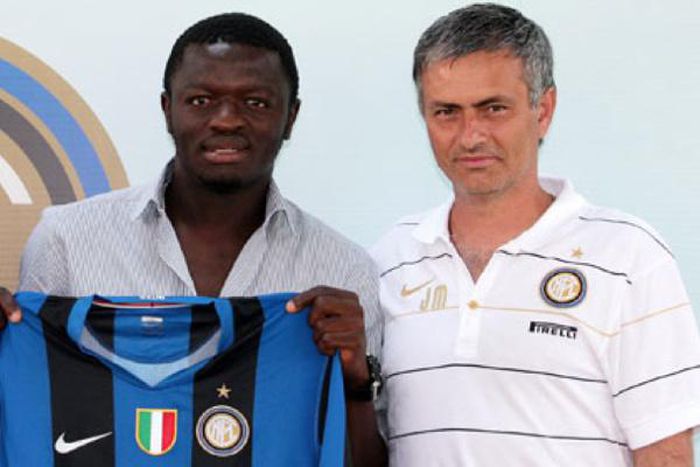 Sulley Muntari and Jose Mourinho
