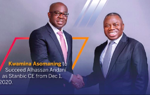Kwamina Asomaning takes over from Andani as Stanbic Bank CEO