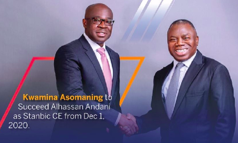 Kwamina Asomaning takes over from Andani as Stanbic Bank CEO