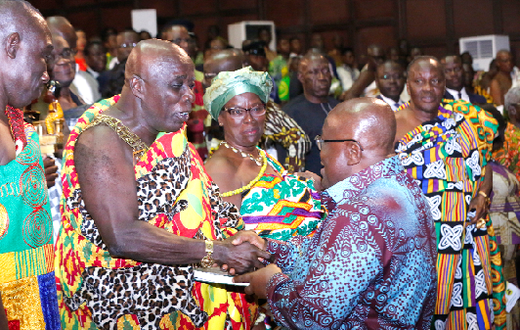Akufo-Addo with the Okyenhene