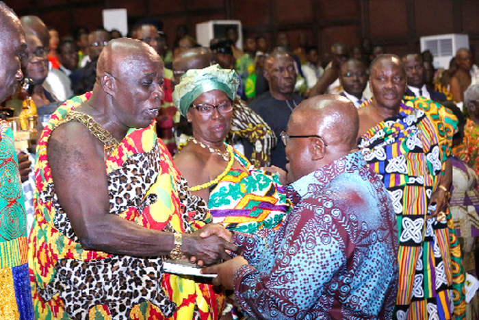 Akufo-Addo with the Okyenhene