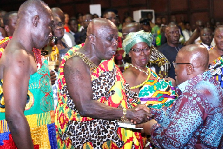 Akufo-Addo with the Okyenhene