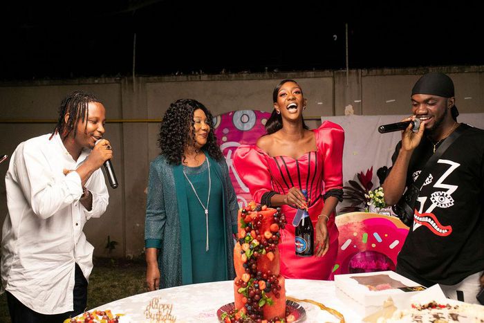 Yvonne Nelson, Kelvyn Boy, Mr drew join Regina Van Helvert to celebrate birthday
