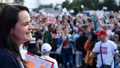 Tikhanovskaya stepped into the race at great personal risk after the detention of her husband, who had hoped to stand himself