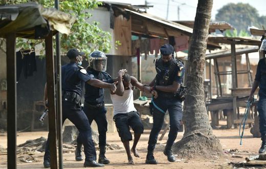 Police arrested a man in the district of Yopougon during protests there