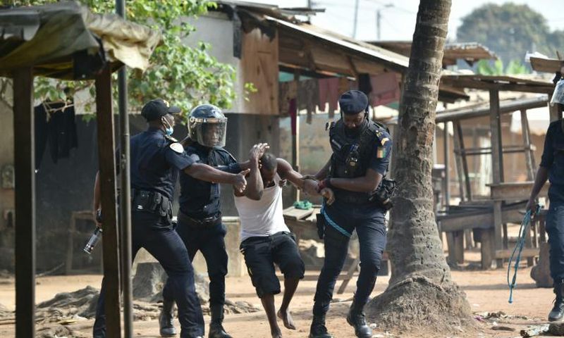 Police arrested a man in the district of Yopougon during protests there